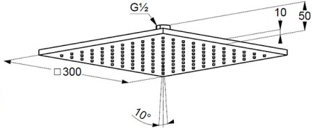 Верхний душ Kludi A-QA 6443005-00 Хром 