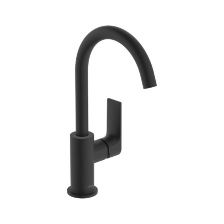Смеситель Hansgrohe Rebris E 210 72576670 для раковины с поворотным изливом черный 
