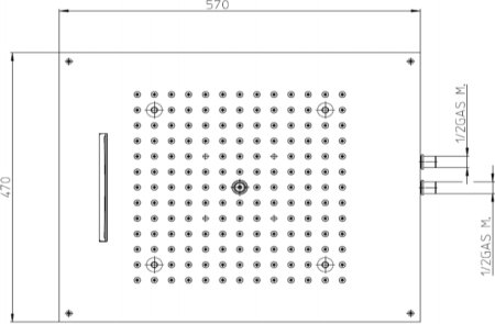 Верхний душ Bossini Dream 2 Sprays RGB Cromotherapy с хромотерапией 
