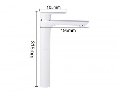 Смеситель для раковины Gappo G1048-2 Белый Хром 