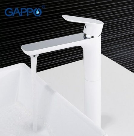 Смеситель для раковины Gappo G1048-2 Белый Хром 