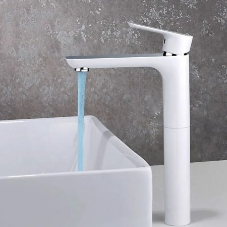 Смеситель для раковины Gappo G1048-2 Белый Хром 