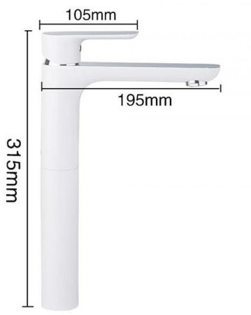 Смеситель для раковины Gappo G1048-2 Белый Хром 