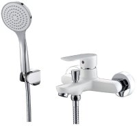 Смеситель для ванны Abber Weiss Insel AF8012W универсальный Белый-хром