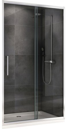 Душевая дверь Abber Schwarzer Diamant 130 AG30130H профиль Хром стекло прозрачное 