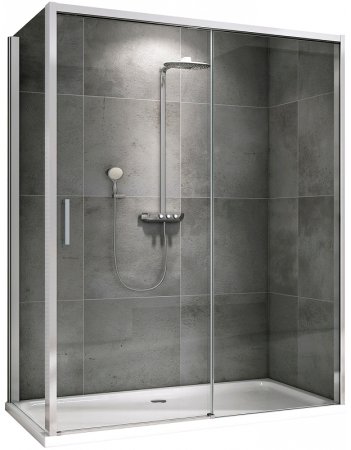 Душевой уголок Abber Komfort 150x90 AG93150-S92 профиль Хром стекло прозрачное 