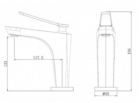 Смеситель для раковины Abber Zeitlos AF8909RG Розовое золото 