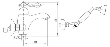 Смеситель Migliore Bomond ML.BMD-9702 Br для ванны с душем 