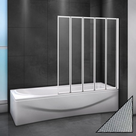 Шторка на ванну Cezares Relax V-5-120/140-P-Bi-R стекло punto 