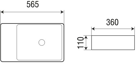 Раковина WeltWasser Elbach 2263 56 10000004574 Белый глянец 