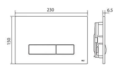 Кнопка смыва Oli Glam 139187 черный Soft touch 