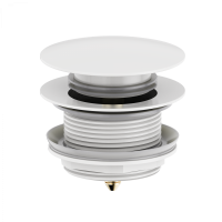 Донный клапан для ванны WONZON & WOGHAND, Белый матовый (WW-SS105-MW)