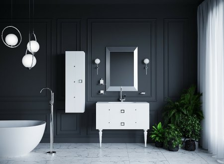 Шкаф пенал Boheme Armadi Art Vallessi Avantgarde Piazza 35 844-WCR подвесной Белый Хром 