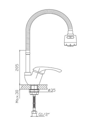 Смеситель для кухни HAIBA CRON CN4303 
