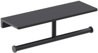 Держатель для туалетной бумаги двойной с полочкой TIMO Selene 12045/03, черный