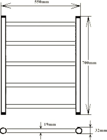 Полотенцесушитель электрический Zorg AZR HT-011 BR бронза 
