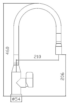 Смеситель для кухонной мойки Zorg Inox Crate 