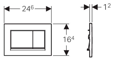Кнопка смыва Geberit Sigma 30 115.883.KL.1 белый / хром матовый 