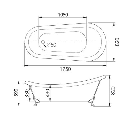Акриловая ванна Gemy G9030 C 