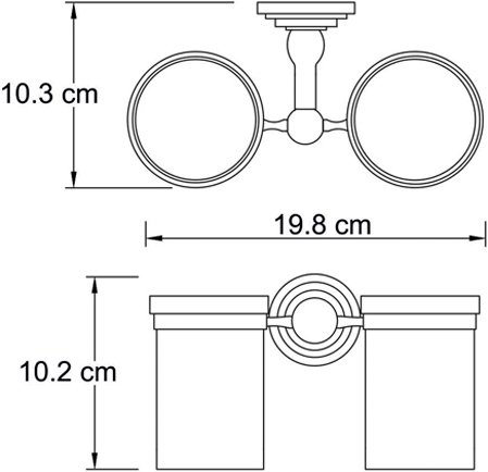 Стакан WasserKRAFT Isar K-7328D двойной, темная бронза 