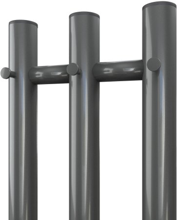 Полотенцесушитель электрический APEXTERMO Luna LN10112GF 1100x120 с крючками, графит металлик 