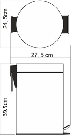 Мусорное ведро WasserKRAFT K-612 12 л 
