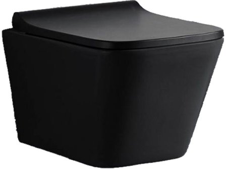 Унитаз CeramaLux NS5170MB подвесной Черный матовый с сиденьем Микролифт 