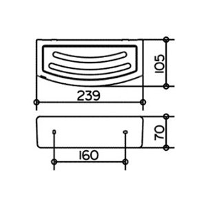 Полка Keuco Elegance new 11658 010000 для губки 