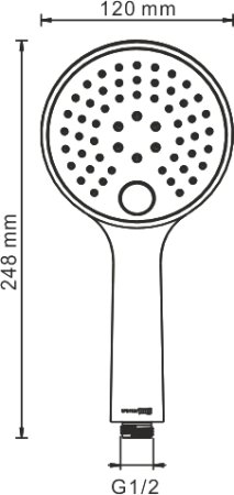 Душевая лейка WasserKRAFT Sauer 7100 A207 золото 