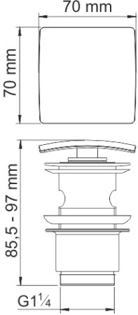 Донный клапан для раковины WasserKRAFT Abens A164 