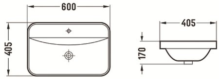 Раковина CeramaLux 60 78699 Белая глянцевая 