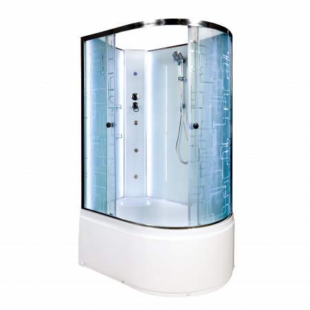 Душевая кабина Deto ЕМ4512 L N LED с гидромассажем 