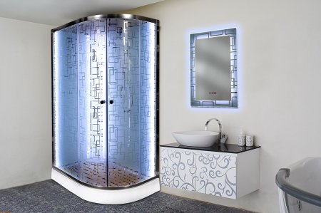 Душевая кабина Deto ЕМ4512 L N LED с гидромассажем 