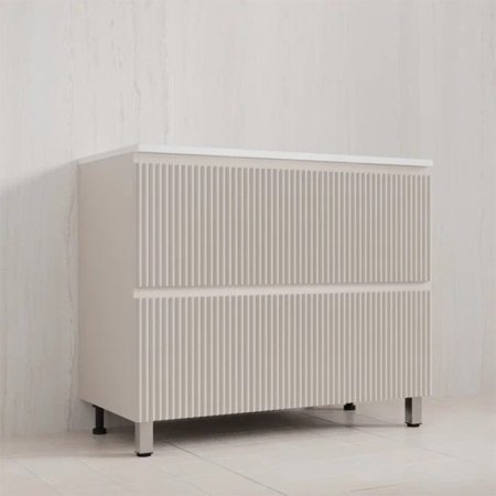 Тумба Style Line Марокко 100 напольная, с раковиной  СОУЛ 1000*480 антрацит, крем 