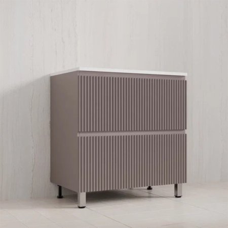 Тумба Style Line Марокко 80 напольная, с раковиной  LINE 800*480 антрацит, тауп темный 