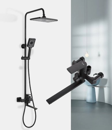 Душевая система Frap H71-6 F2471-6 Черная матовая 