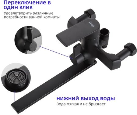 Душевая система Frap H71-6 F2471-6 Черная матовая 