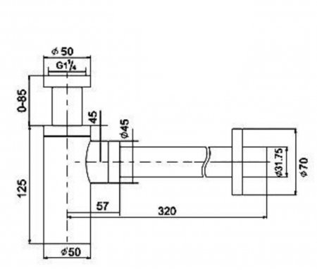 Сифон для раковины Boheme 608-2 Золото 