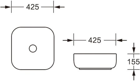 Раковина-чаша Ceruttispa 42 CR0010 9854 Белая 