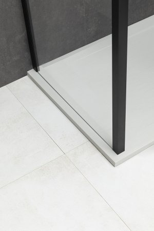Душевая стенка Allen Brau Priority 80 3.31015.BBA профиль Черный брашированный стекло прозрачное 