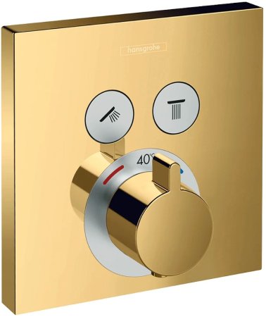 Смеситель для душа Hansgrohe ShowerSelect 15763990 с термостатом Полированное золото 