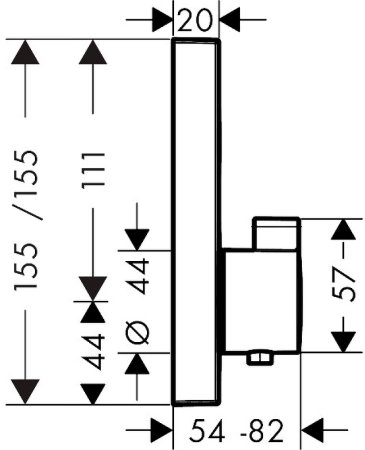 Смеситель для душа Hansgrohe ShowerSelect 15763990 с термостатом Полированное золото 