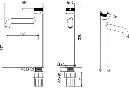 Смеситель для раковины Allen Brau Priority 5.31002-00 Хром 