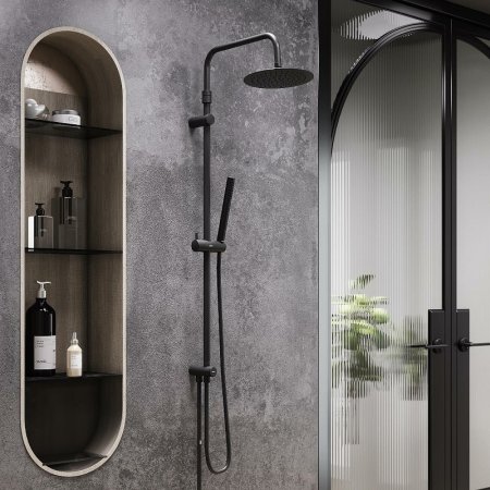 Душевая система Damixa Scandinavian Pure 936000300 Черная матовая 
