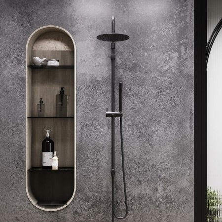 Душевая система Damixa Scandinavian Pure 936000300 Черная матовая 