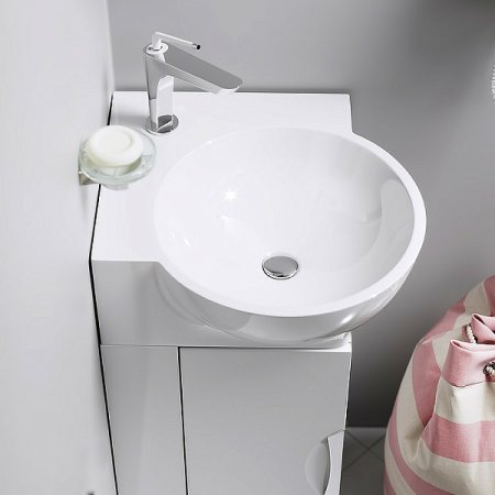 Раковина Aqwella Дельта 51 4640021061435 угловая Белая 