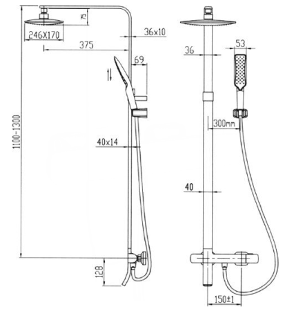 Душевая система Kaiser Zinger 35282 с термостатом Хром 