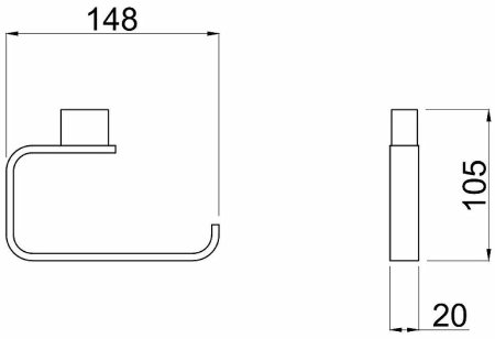 Держатель туалетной бумаги Allen Brau Infinity 6.21007-31 Черный матовый 