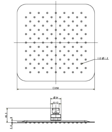 Душевая система Omnires Parma PM7444 черная 
