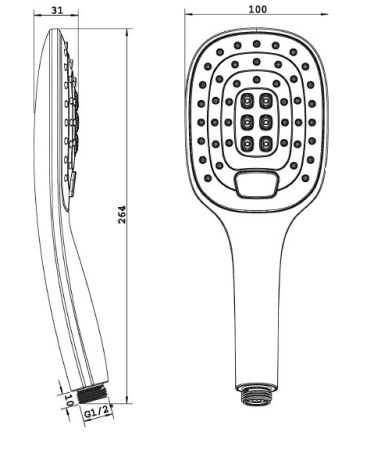Душевая система Omnires Parma PM7444 черная 